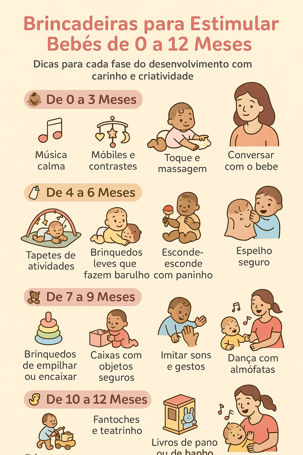 Leia mais sobre o artigo Brincadeiras para Estimular Bebês de 0 a 12 Meses